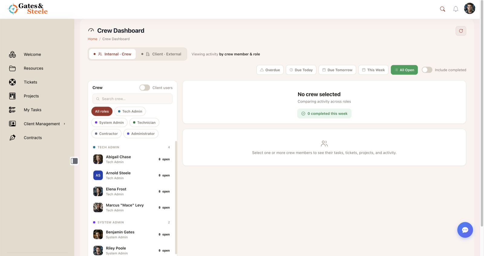 The Crew Dashboard
